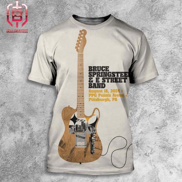 Bruce Springsteen And E Street Band Pittsburgh 18th August World Tour 2024 Merchandise Limited All Over Print Shirt