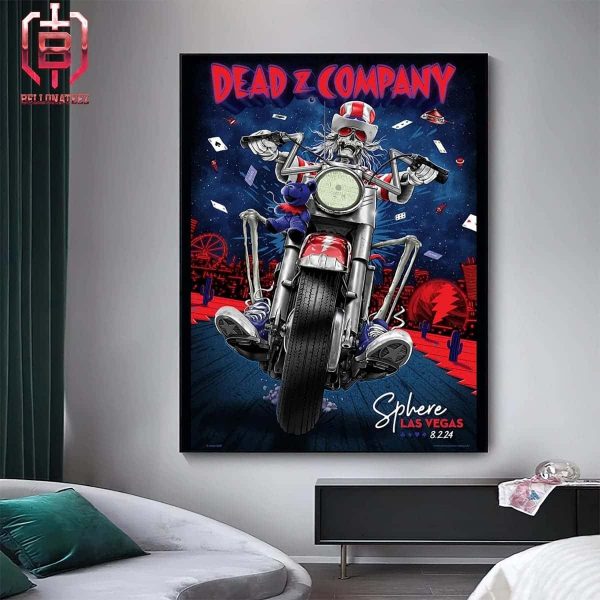 Dead And Company Dead Forever Event Poster At The Sphere Las Vegas On August 2nd 2024 Home Decor Poster Canvas