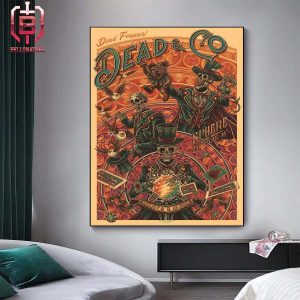 Dead And Company Dead Forever Merch Event Poster At The Sphere Las Vegas On August 8th 9th 10th 2024 Home Decor Poster Canvas