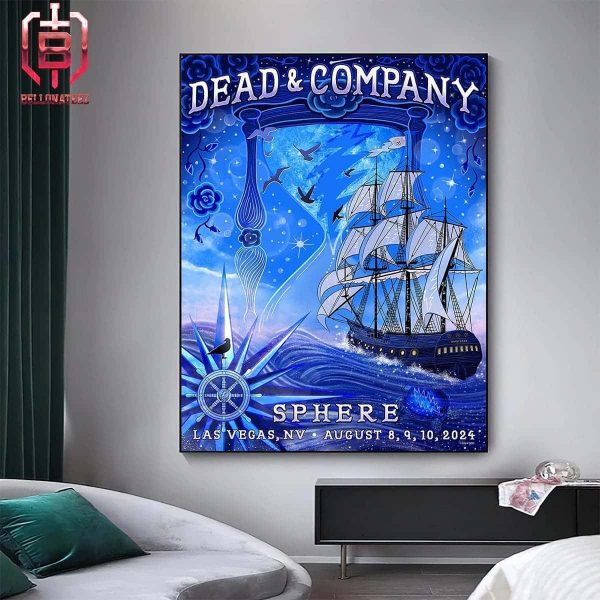 Dead And Company Special Limited Editon Poster At The Sphere Las Vegas NV On August 8 9 10 2024 Home Decor Poster Canvas