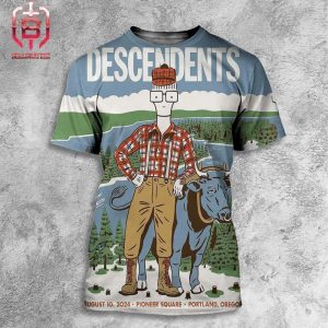 Descendents Merch Limited Poster At The Pioneer Square Portland Oregon On August 10th 2024 All Over Print Shirt