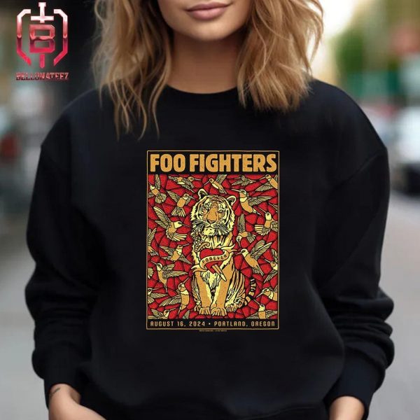 Foo Fighters Everything Or Nothing At All Tour 2024 Event Poster At Portland Oregon On August 16th 2024 Unisex T-Shirt