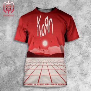 Korn Merch Limited Event Poster At Mittwoch Zenith Munchen Germany On August 14th 2024 All Over Print Shirt