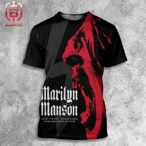 Marilyn Manson Event Merch Scream Poster At Byline Bank Aragon Ballroom Chicago IL On August 17th 2024 All Over Print Shirt