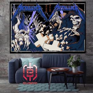 Metallica M72 North America Tour 2024 Merch Combine Poster At Soldier Field Chicago IL On August 9th And 11th 2024 Home Decor Poster Canvas