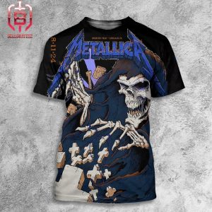 Metallica M72 North America Tour 2024 Merch Night 2 Poster At Soldier Field Chicago IL On August 11th 2024 All Over Print Shirt