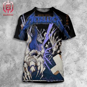 Metallica M72 North America Tour 2024 Merch Pop Up Store Limited Event Poster At Soldier Field Chicago IL On August 9th 2024 All Over Print Shirt