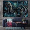 Metallica M72 North America Tour 2024 Pop Up Store Event Poster At Commonwealth Stadium Edmonton AB Canada On August 25th 2024 Home Decor Poster Canvas