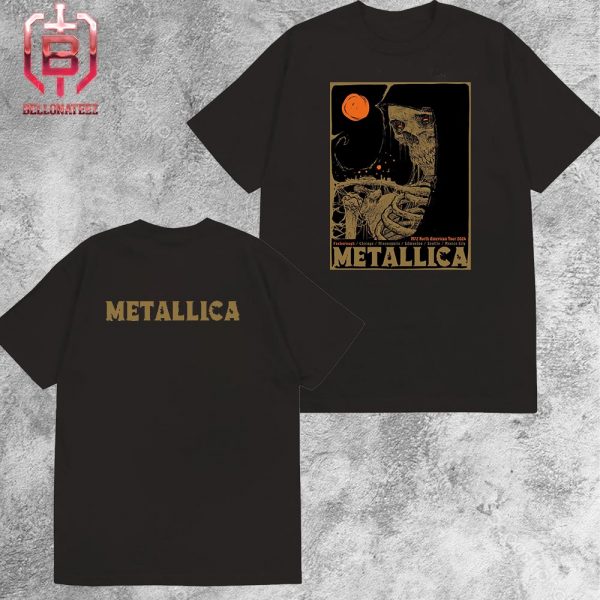 Metallica M72 North American Tour 2024 Merch Limited Event Poster At Foxborough On August 2nd And 4th 2024 Two Sides Unisex T-Shirt