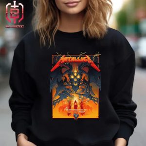 Metallica M72 North American Tour 2024 Pop Up Store Merch Poster At US Bank Stadium Minneapolis MN On August 16th 2024 Unisex T-Shirt