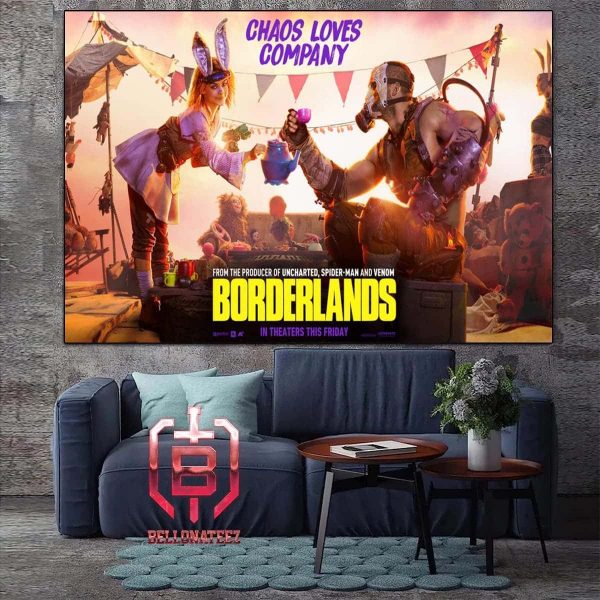 New Poster For Eli Roth?s Borderlands Chaos Loves Company Releasing In Theaters August 9th 2024 Home Decor Poster Canvas