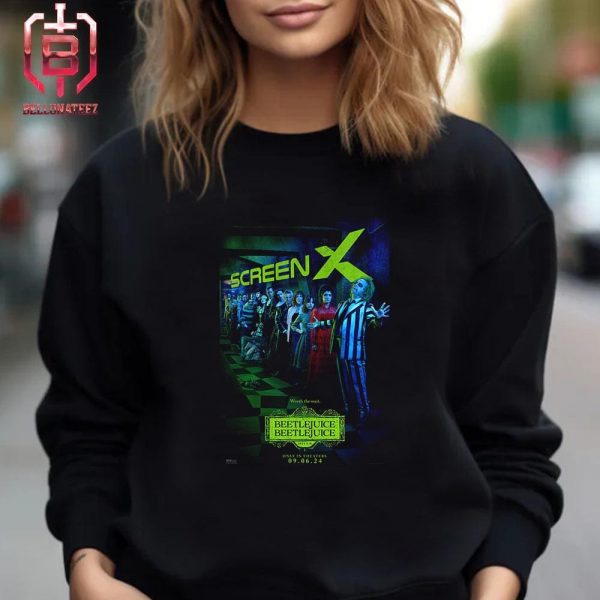 New Screen X Poster For Beetlejuice 2 Releasing In Theaters On September 6 Unisex T-Shirt