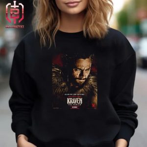 Official Poster For Kraven The Hunter Villains Aren’t Born They’re Made Exclusive In Movie Theaters December Unisex T-Shirt