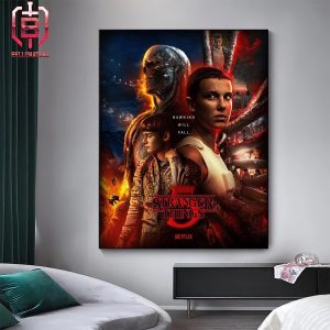 Official Poster For Stranger Things 5 Hawkin Will Fall Final Season On Netflix 2025 Home Decor Poster Canvas