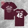 Pearl Jam Dark Matter World Tour 2024 Grizzly Tee At Washington-Grizzly Stadium Missoula Montana On August 22nd 2024 Two Sides Unisex T-Shirt