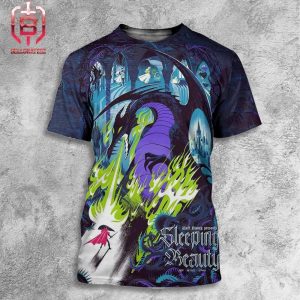 Sleeping Beauty Illustrated Poster Walt Disney Presents Merch Limited Poster At D23 All Over Print Shirt