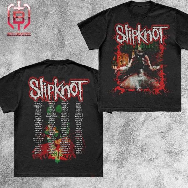 Slipknot 25th Anniversary Tour Electric Chair Splatter Merchandise Limited Two Sides Unisex T-Shirt