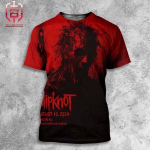 Slipknot Here Come The Pain Tour 2024 Event Poster At Camden NJ Freedom Mortage Pavillion On August 10th 2024 All Over Print Shirt