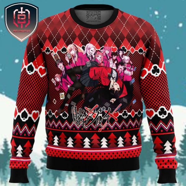 Beautiful Gambler Kakegurui Xmas Holiday Gift Ugly Christmas Sweater