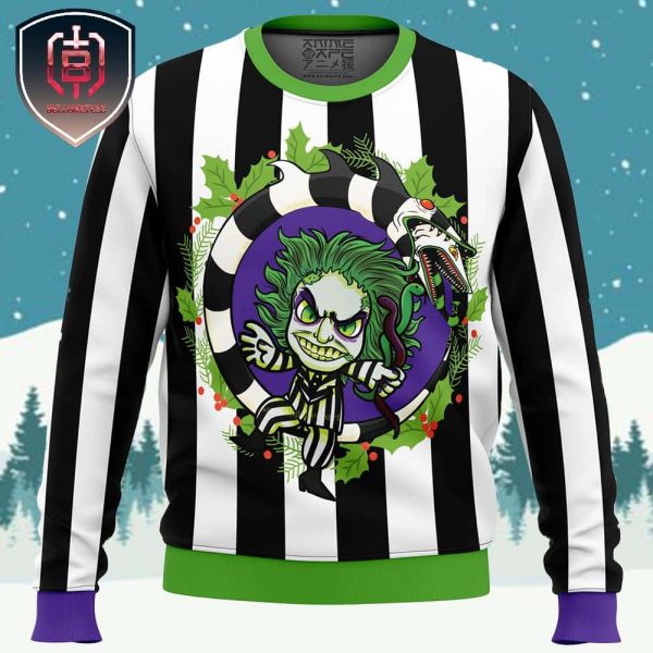 Beetle Juice Xmas Holiday Gift Ugly Christmas Sweater