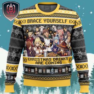 Brace Yourself Konosuba Xmas Holiday Gift Ugly Christmas Sweater