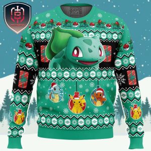 Bulbasaur I Choose You Pokemon Xmas Holiday Gift Ugly Christmas Sweater