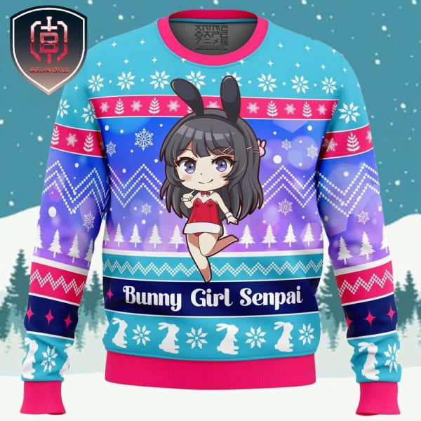 Bunny Girl Senpai Rascal Does Not Dream of Bunny Girl Senpai Xmas Holiday Gift Ugly Christmas Sweater