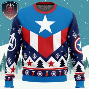 Captain America Xmas Holiday Gift Ugly Christmas Sweater