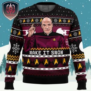 Captain Picard Star Trek Xmas Holiday Gift Ugly Christmas Sweater