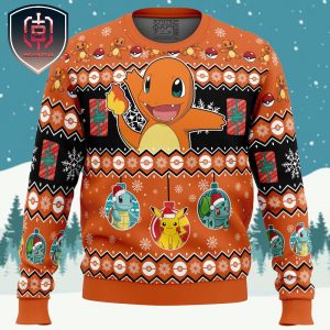 Charmander I Choose You Pokemon Xmas Holiday Gift Ugly Christmas Sweater