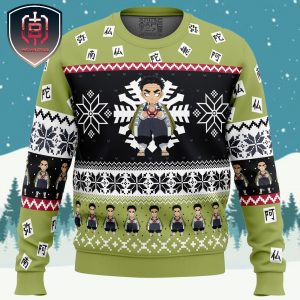 Chibi Christmas Gyomei Himejima Demon Slayer Xmas Holiday Gift Ugly Christmas Sweater