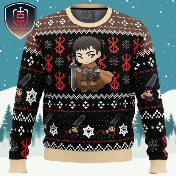 Chibi Guts Berserk Xmas Holiday Gift Ugly Christmas Sweater