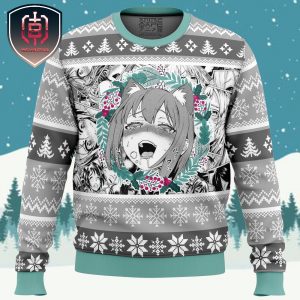 Christmas Anime Ahegao Xmas Holiday Gift Ugly Christmas Sweater