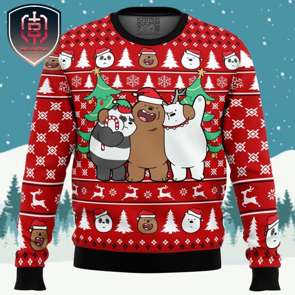 Christmas Bears We Bare Bears Xmas Holiday Gift Ugly Christmas Sweater