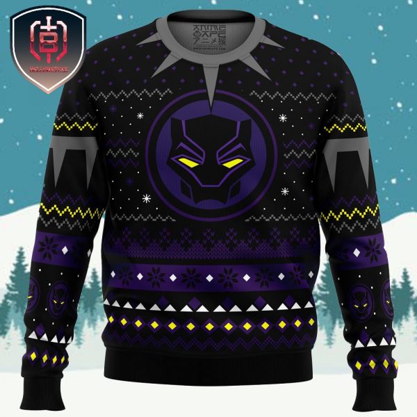 Christmas Black Panther Xmas Holiday Gift Ugly Christmas Sweater