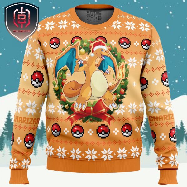 Christmas Charizard Pokemon Xmas Holiday Gift Ugly Christmas Sweater