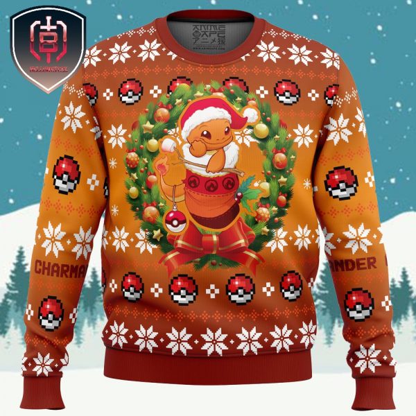 Christmas Charmander Pokemon Xmas Holiday Gift Ugly Christmas Sweater