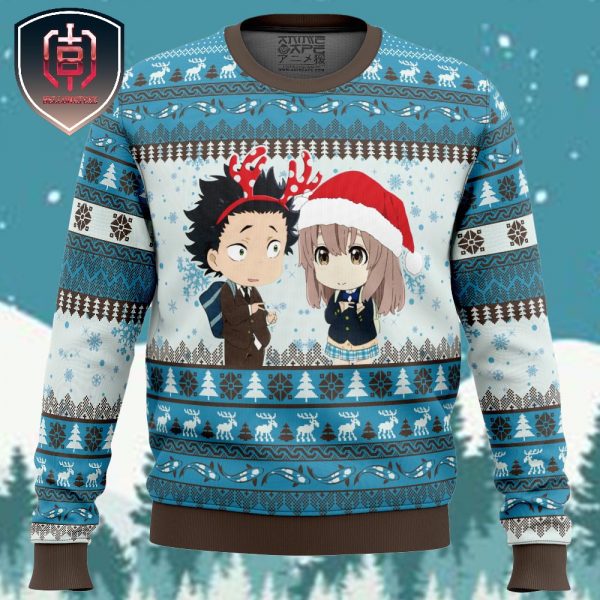 Christmas Couple A Silent Voice Xmas Holiday Gift Ugly Christmas Sweater