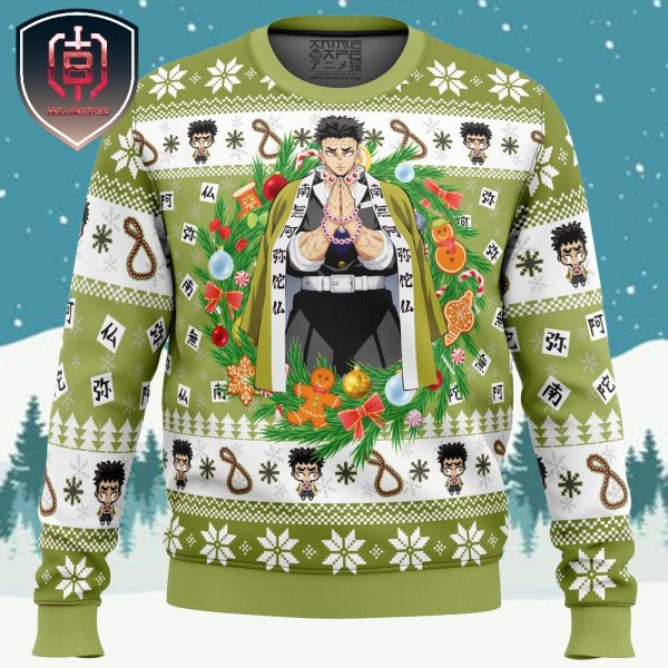 Christmas Gyomei Himejema Demon Slayer Xmas Holiday Gift Ugly Christmas Sweater