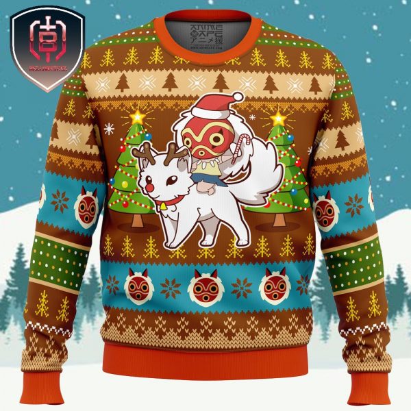 Christmas Mononoke Princess Mononoke Xmas Holiday Gift Ugly Christmas Sweater