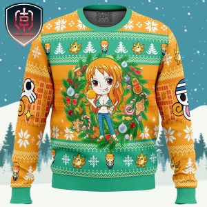 Christmas Nami OP Pirates Xmas Holiday Gift Ugly Christmas Sweater