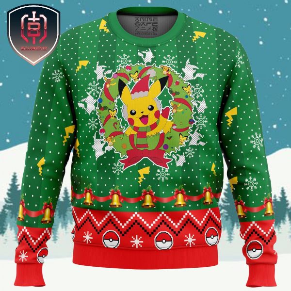 Christmas Pikachu Pokemon Xmas Holiday Gift Ugly Christmas Sweater