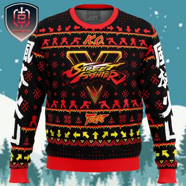 Christmas Ryu Street Fighter Xmas Holiday Gift Ugly Christmas Sweater