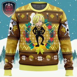 Christmas Sanji OP Pirates Xmas Holiday Gift Ugly Christmas Sweater