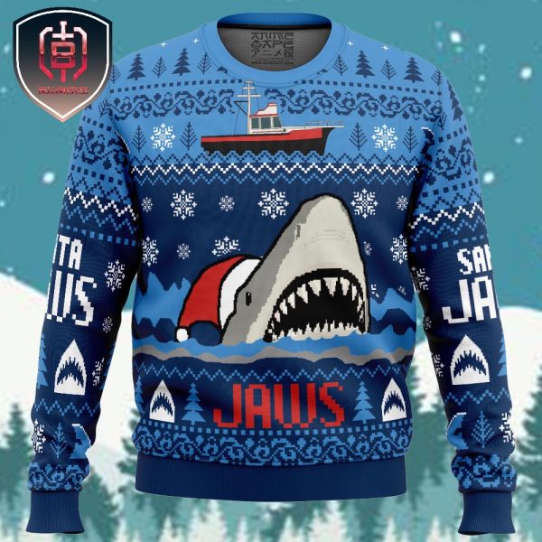 Christmas Shark Santa Jaws Xmas Holiday Gift Ugly Christmas Sweater