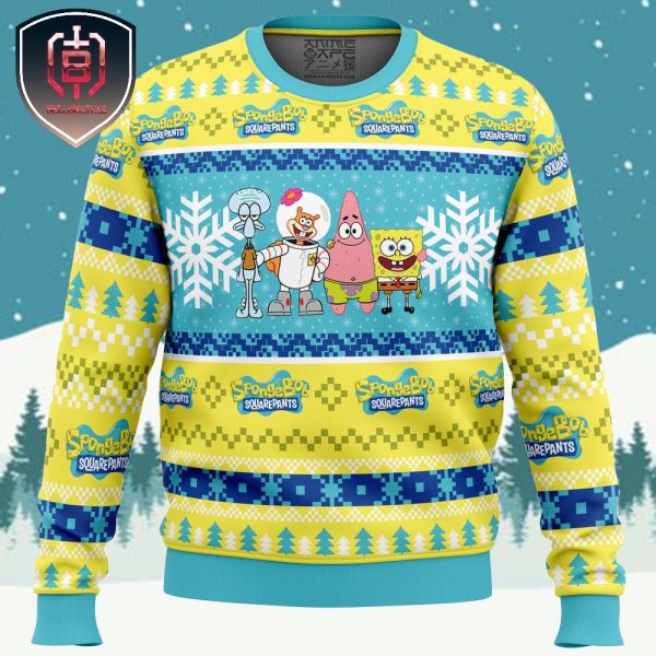 Christmas Spongebob Nickelodeon Xmas Holiday Gift Ugly Christmas Sweater