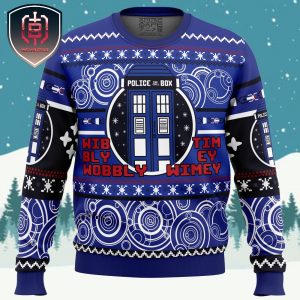 Christmas Through Time And Space Doctor Who Xmas Holiday Gift Ugly Christmas Sweater