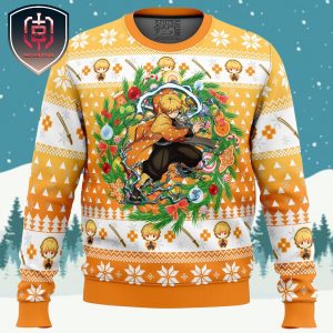 Christmas Zenitsu Agatsuma Demon Slayer Xmas Holiday Gift Ugly Christmas Sweater