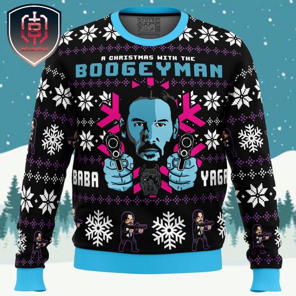 Christmas with the Boogeyman John Wick Xmas Holiday Gift Ugly Christmas Sweater