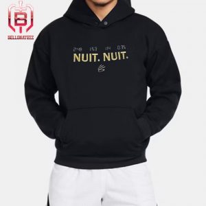 Stephen Curry Night Night Wear Nuit Nuit Hoodie With The Timeline of the Four Consecutive Three-Pointers Curry Made In The Olympic 2024 Finals Against France Unisex T-Shirt